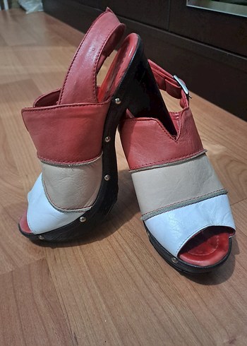 Platform Topuklu Kadın Sandalet Deri - Görsel 2