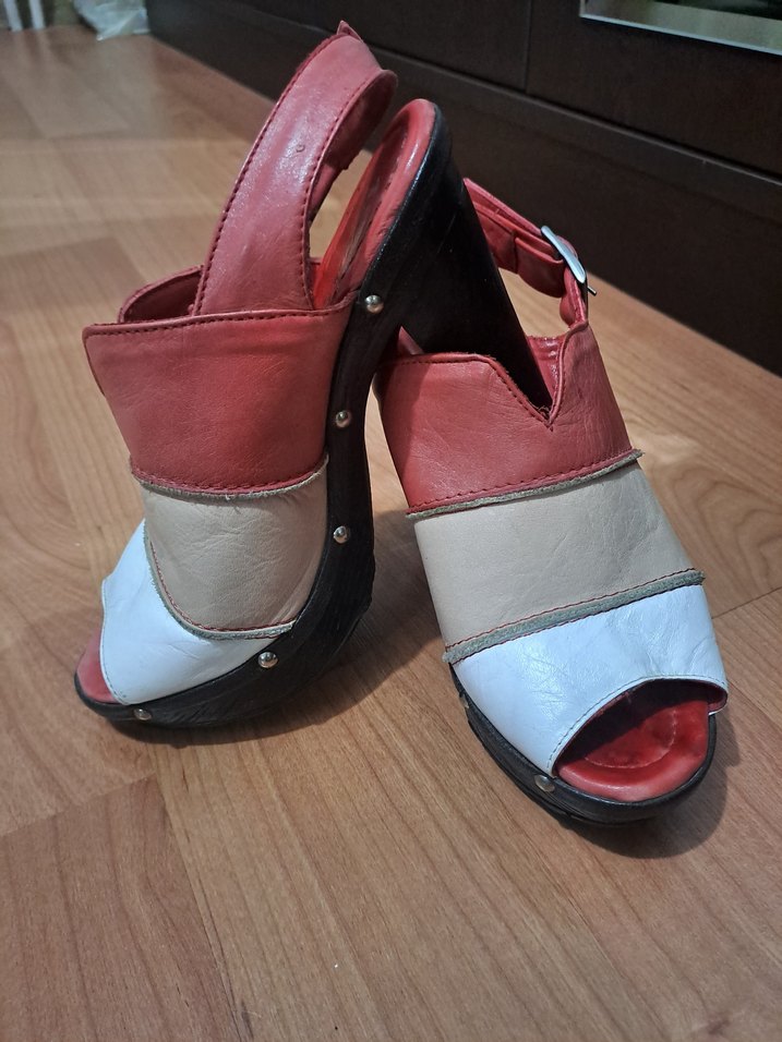 Platform Topuklu Kadın Sandalet Deri - Görsel 2