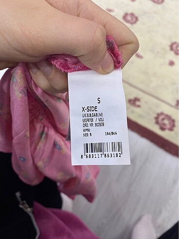s Beden pembe Renk Pembe çiçekli elbise