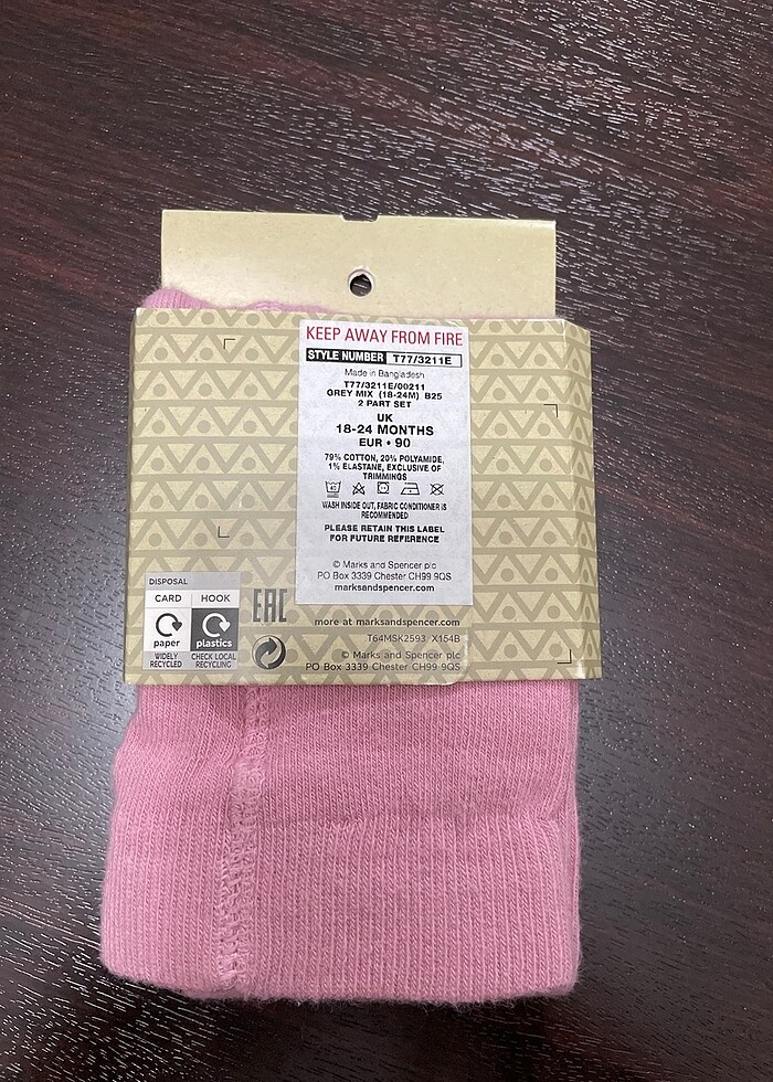 Hiç kullanılmamış pamuklu çorap - Görsel 2