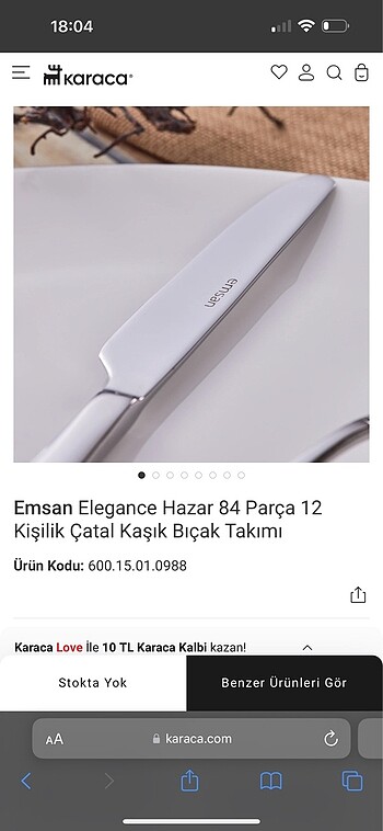 Beden gri Renk Emsan Premium 12 Kişilik ÇKB Takımı