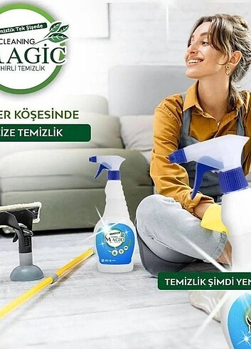 Beden beyaz Renk Sihirli temizlik sıvısı
