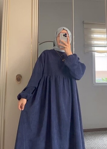 xxl Beden Robalı kadife ferace elbise
