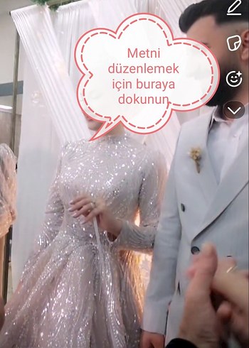 40 Beden Gri İşlemeli Uzun Kollu Nişan Elbisesi. Fiyatta pazarlık payıvar