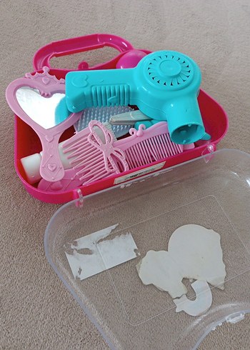  Pembe Çocuk Saç Kurutma Makinesi Seti
