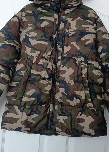 Erkek Çocuk Kamuflaj Kapüşonlu Mont - Görsel 3