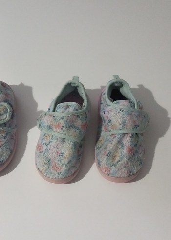 Kız cocuk Renkli Bağcıksız ev Ayakkabısı panduf - Görsel 3