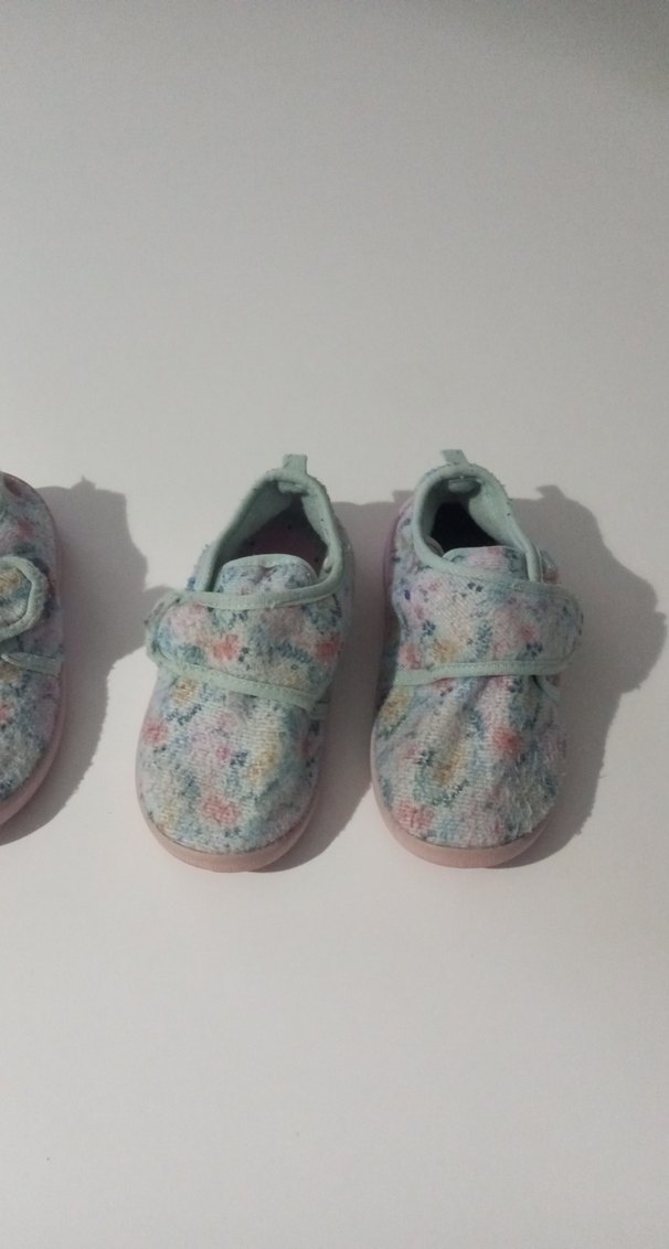 Kız cocuk Renkli Bağcıksız ev Ayakkabısı panduf - Görsel 3