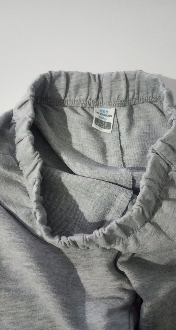 Gri Erkek Çocuk Rahat Kesim Eşofman Altı - Görsel 4