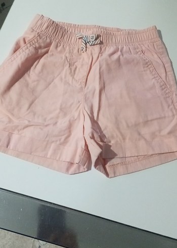 Kızlar için Pembe Pamuklu Bol Kesim Şort - Görsel 2