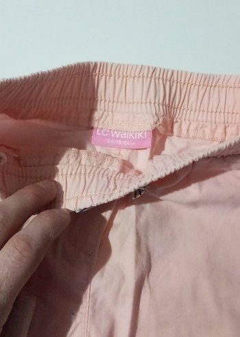 Kızlar için Pembe Pamuklu Bol Kesim Şort - Görsel 3