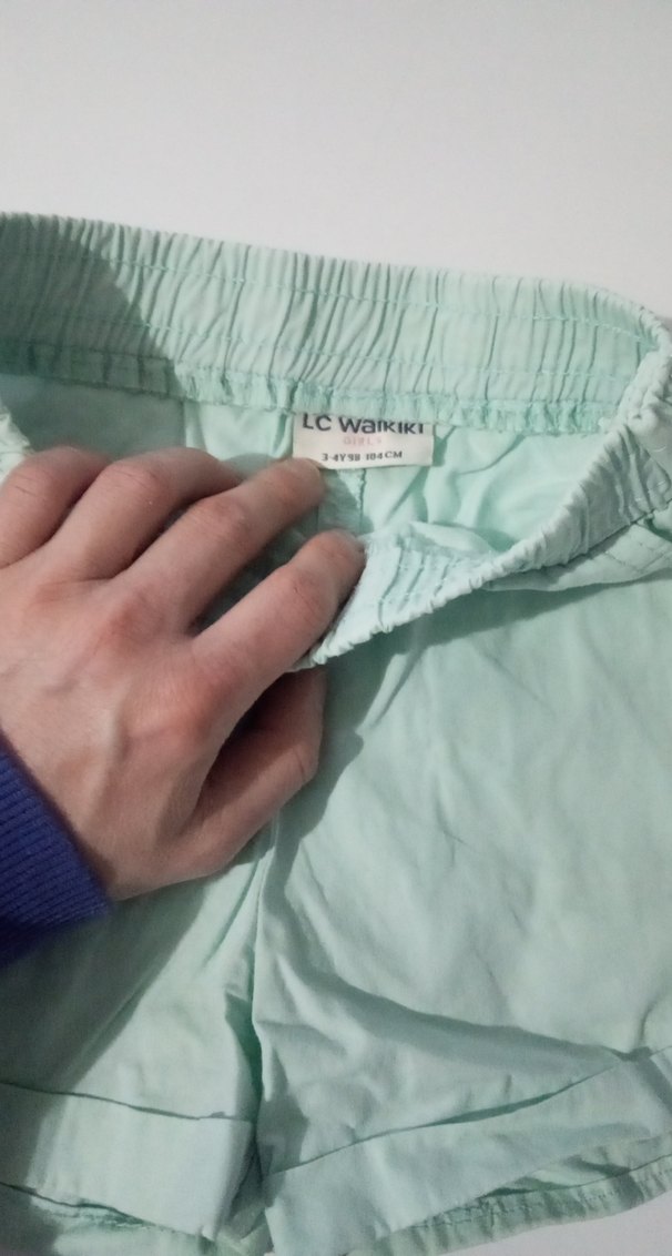 Kızlar için Pembe Pamuklu Bol Kesim Şort - Görsel 5