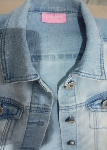 kız çocuk kot yelek - Görsel 4