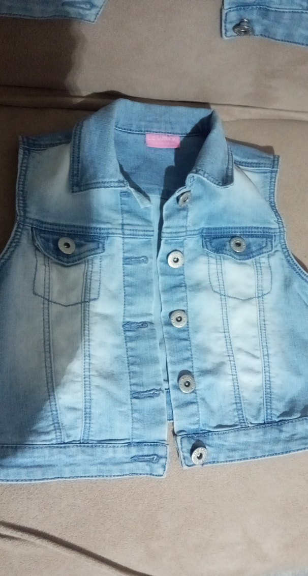 kız çocuk kot yelek - Görsel 3