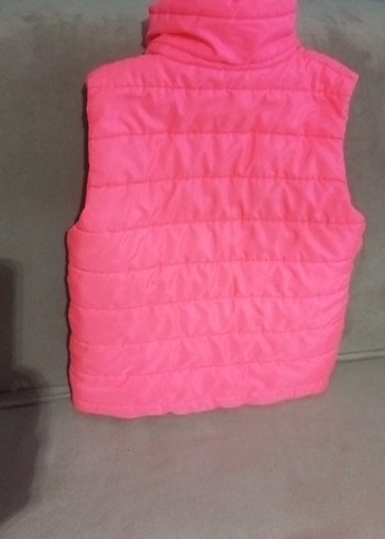 Kız Çocuk Pembe Fermuarlı Yelek - Görsel 3