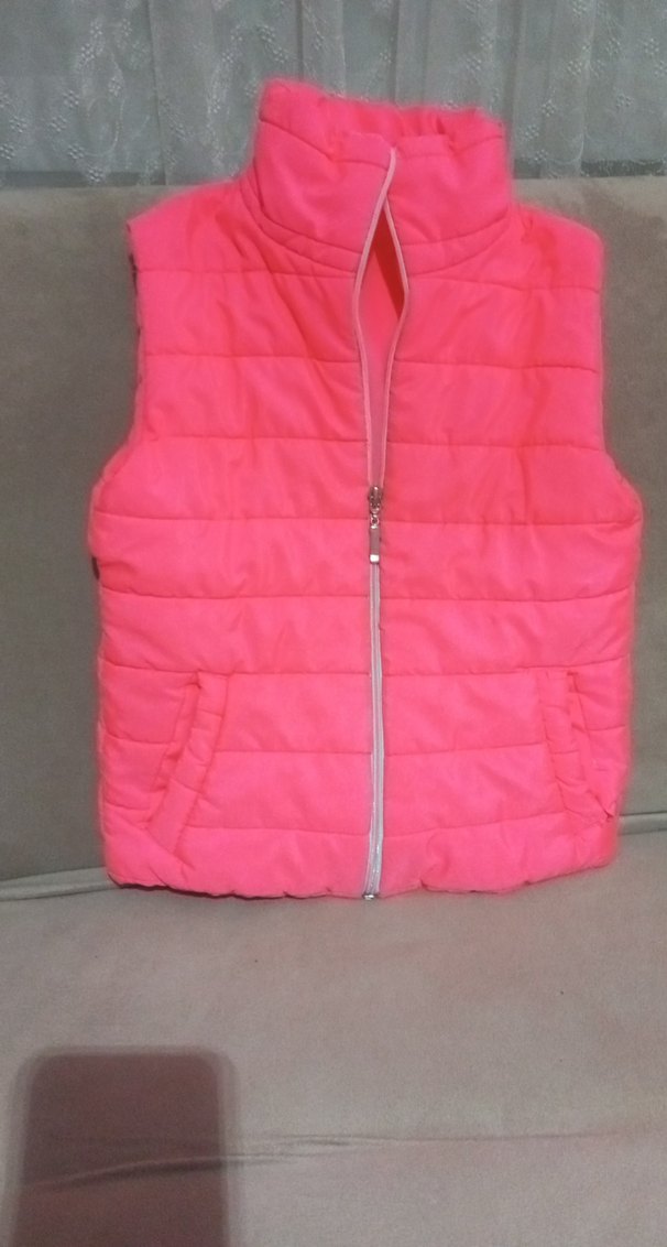 Kız Çocuk Pembe Fermuarlı Yelek - Görsel 2