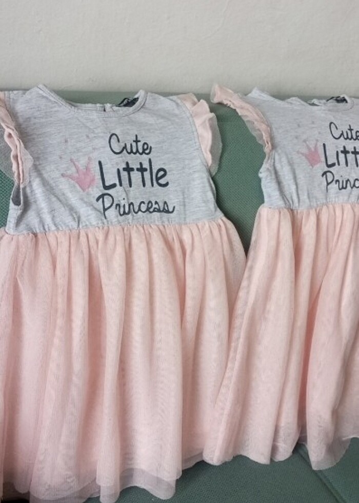 İkiz kız çocuk elbise - Görsel 3