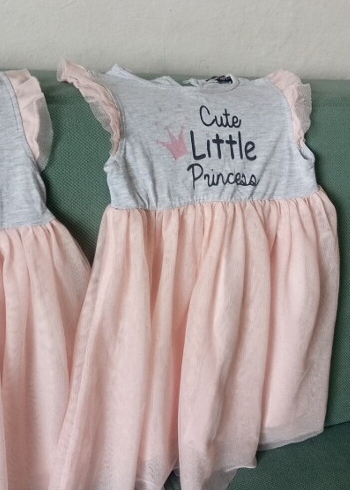 İkiz kız çocuk elbise - Görsel 4