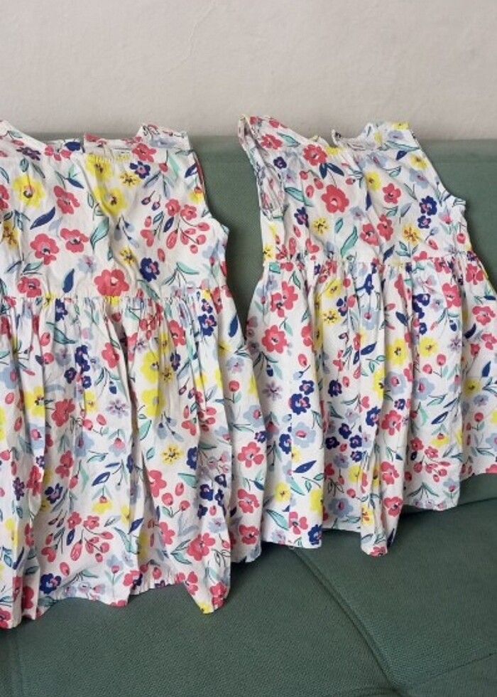 İkiz kız çocuk elbise - Görsel 2