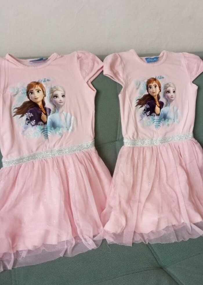 Kız çocuk elbise frozen - Görsel 2