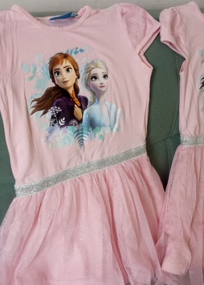 Kız çocuk elbise frozen - Görsel 3