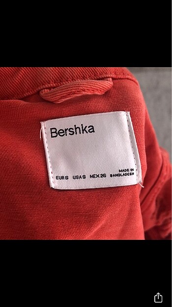s Beden kırmızı Renk Bershka ceket