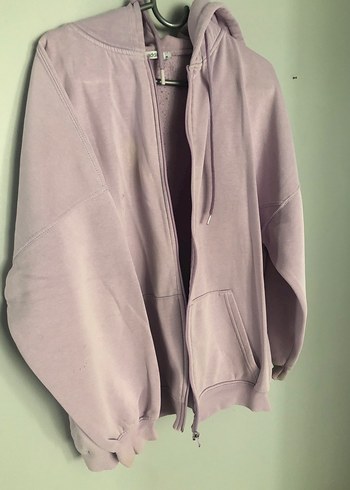 Addax Mor Pastel Renkli Fermuarlı Sweatshirt