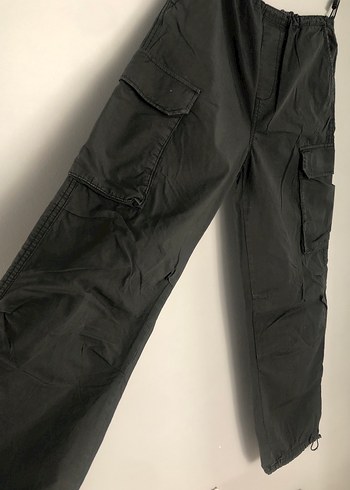 26 Beden Kadın Siyah Keten Salaş Street Wear Pantolon