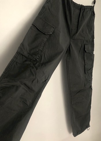 Stradivarius Kadın Siyah Keten Salaş Street Wear Pantolon
