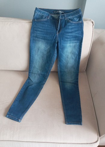 Kadın Lacivert Dar Kesim Denim Jean