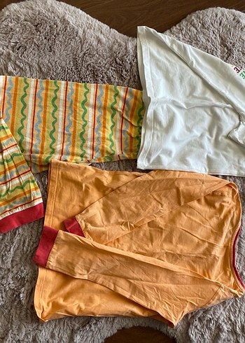 Kız Çocuk 3 parça  Pamuklu Pijama Takımı - Görsel 3