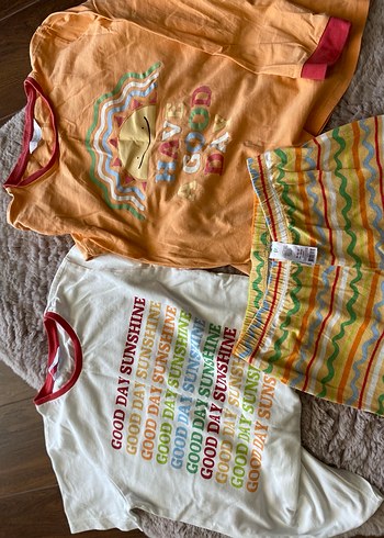 Kız Çocuk 3 parça  Pamuklu Pijama Takımı - Görsel 2