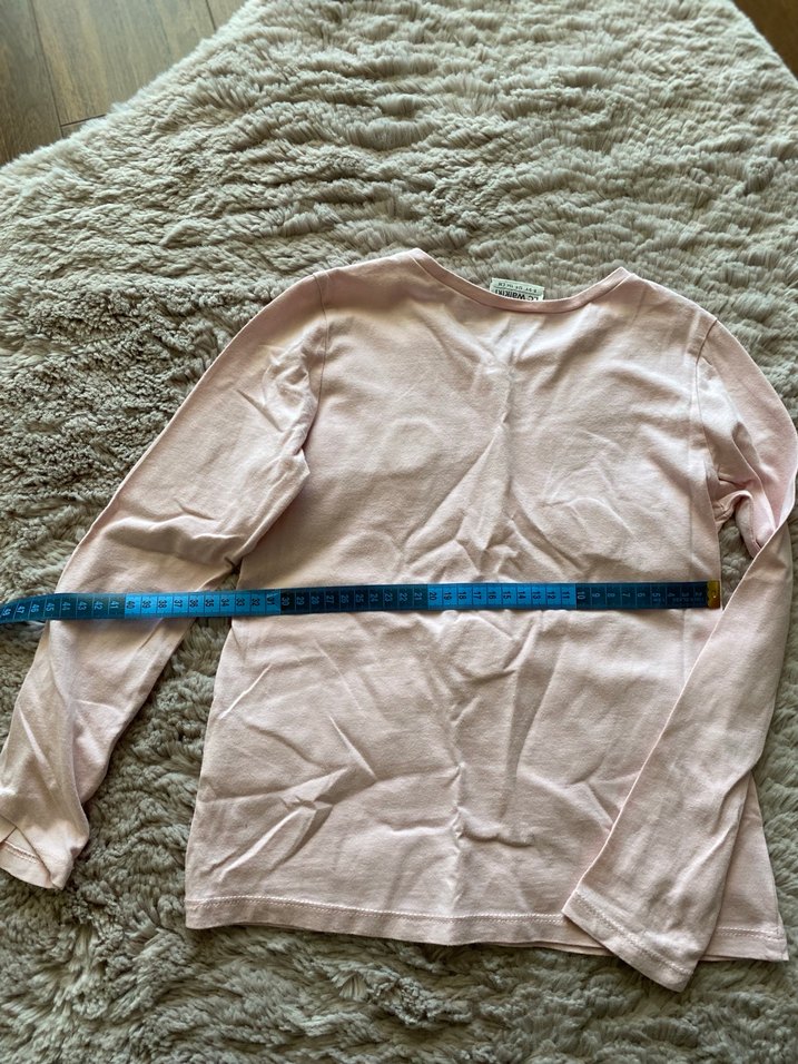 Pembe Uzun Kollu Çiçekli Kız Tişörtü - Görsel 3