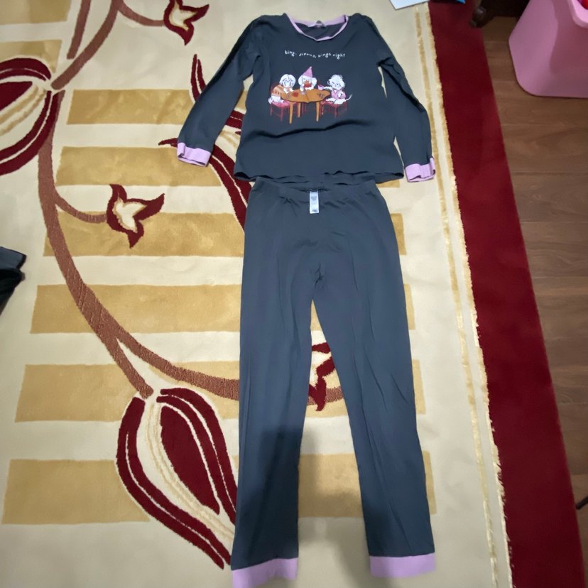 Baskılı Uzun Kollu Bohem Kız çocuk pijama takımı - Görsel 2