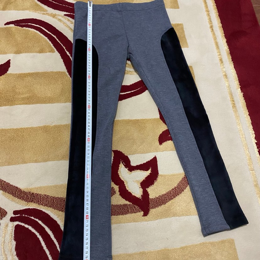 Grikız çocuk  kadife dokulu Tayt Velcro Detaylı - Görsel 2