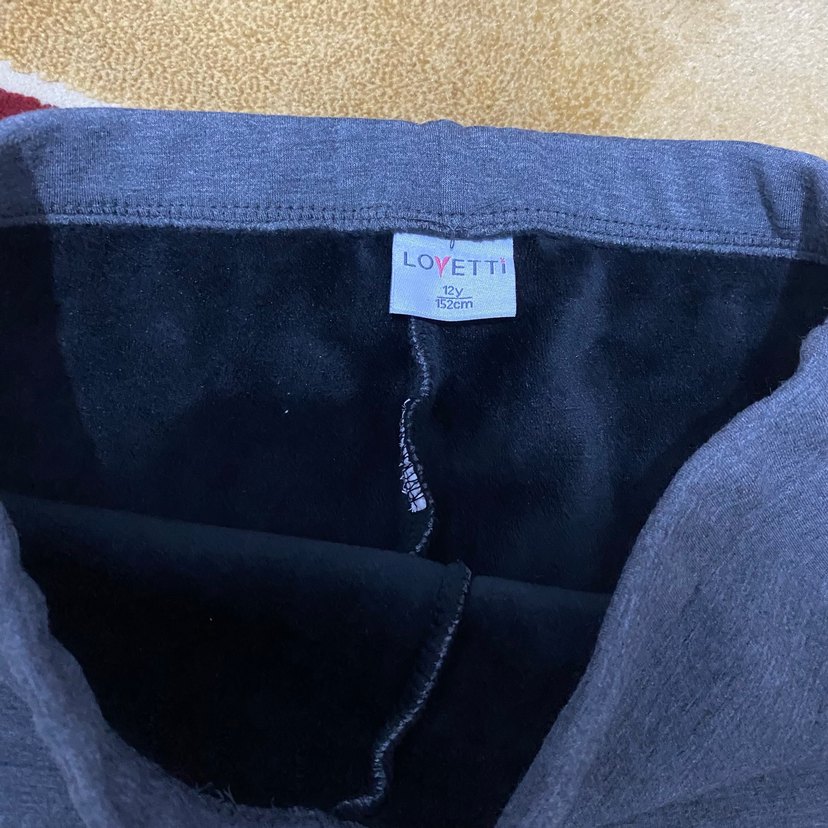 Grikız çocuk  kadife dokulu Tayt Velcro Detaylı - Görsel 5