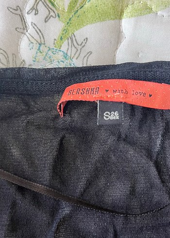 Orjinal Pembe Siyah Desenli Elbise - Görsel 3