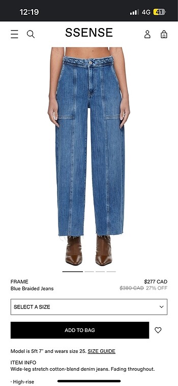 Beymen frame jeans