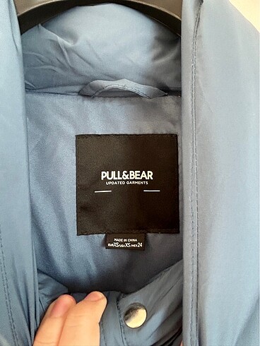 m Beden mavi Renk pull&bear oversize şişme mont