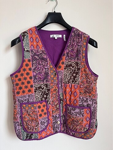 American Vintage etnik desenli yelek