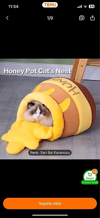 Bal kavanozu şeklinde kedi evi