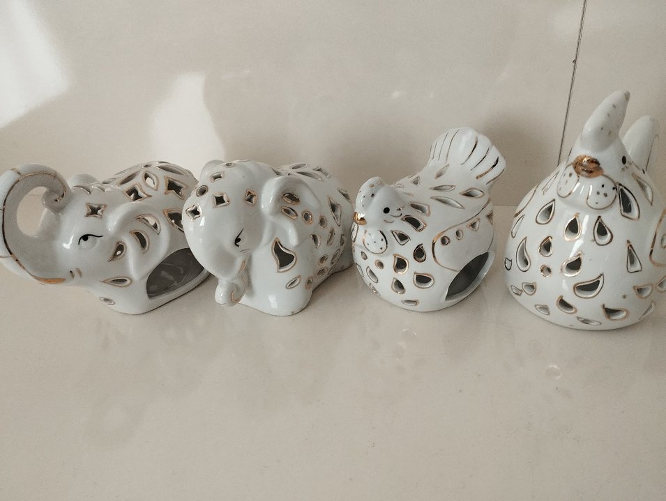 Beyaz Seramik Dekoratif Figürin - Görsel 5