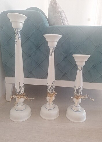 3 lü şamdan set