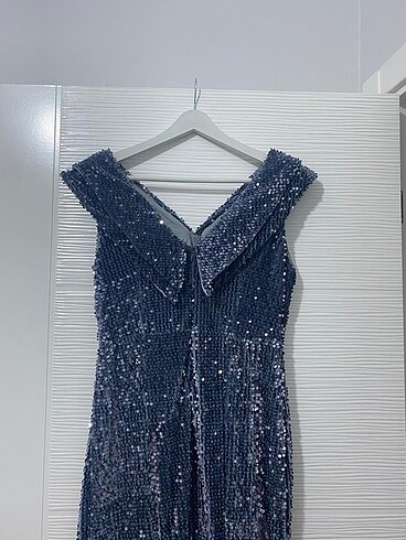 xl Beden gri Renk Pul palet abiye