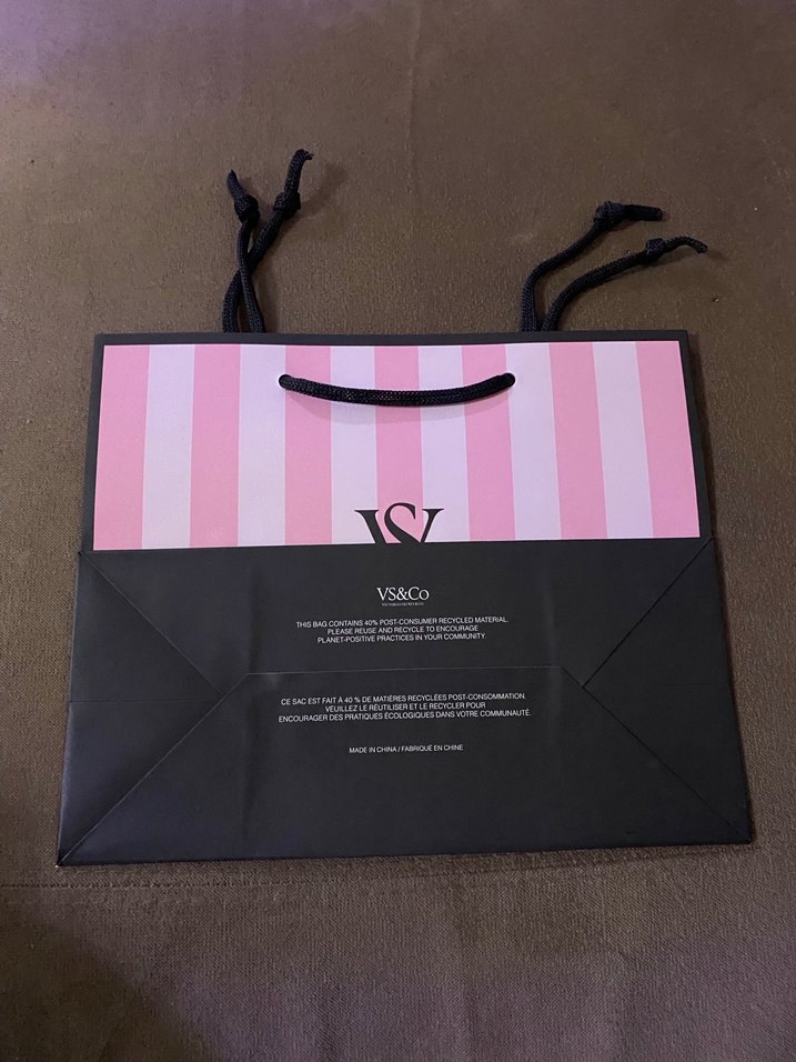 Victoria's Secret Pembe Çizgili Tote Çanta - Görsel 4