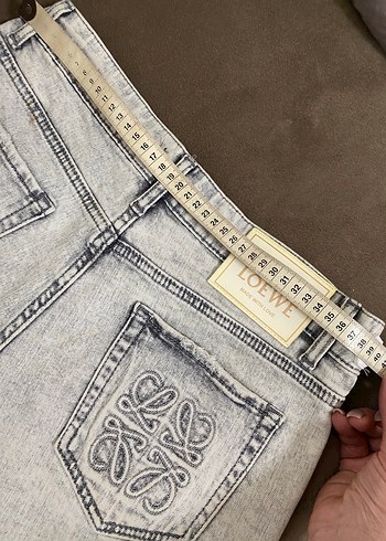 Kadın Gri Denim Mini Şort orijinal - Görsel 9