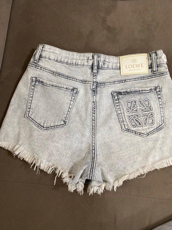 Kadın Gri Denim Mini Şort orijinal - Görsel 2