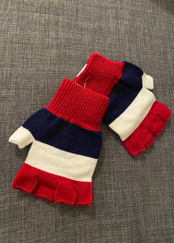 Renkli Örgü Parmaksız Kadın Eldiveni - Görsel 3