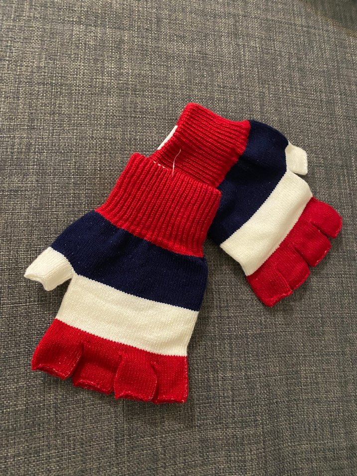Renkli Örgü Parmaksız Kadın Eldiveni - Görsel 3