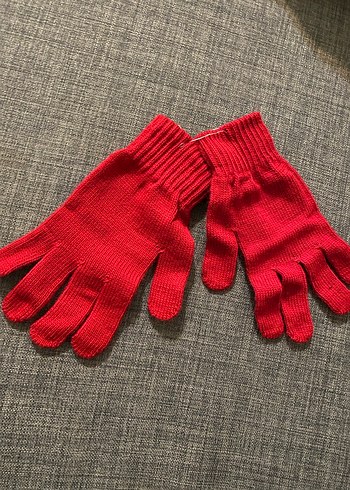 Kırmızı Örgü  ayan  Eldivenleri - Görsel 3